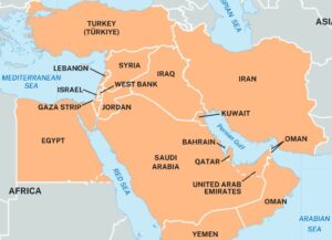 5 March map middle east
